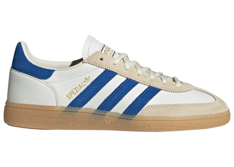 Men's Adidas Handball Spezial Sneakers in Core White/Blue/Gum