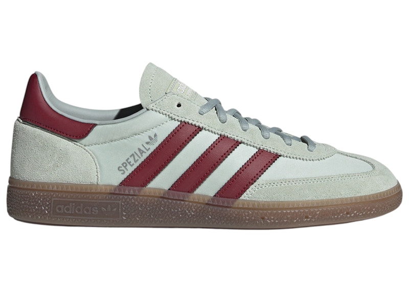Men's Adidas Handball Spezial Sneakers in Linen Green/Noble Maroon/Gum