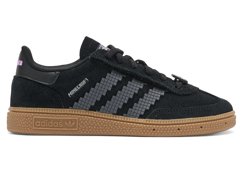 Pre-owned Adidas Originals Handball Spezial Minecraft Enderman Sneakers In Core Black/gum In Multi