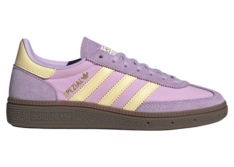Pre-owned Adidas Originals Handball Spezial Sneakers In Powder Plum/bliss Lilac/almost Yellow