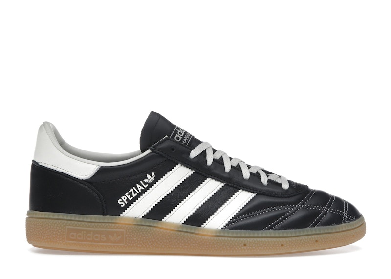 Adidas Handball Spezial Quilted Stitching Black (Women's) Sneakers in Core Black/Off White/Silver Metallic