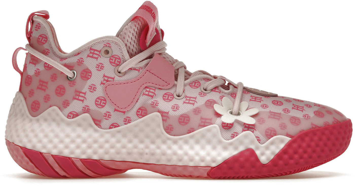 US Harden Kids\' - Cloud White adidas Real Pink Team Clear Vol. - GV7059 6 Magenta