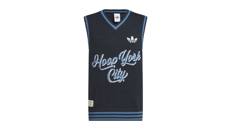 Men's Adidas Hoop York City Sweater Vest Jersey in Aurora Ink