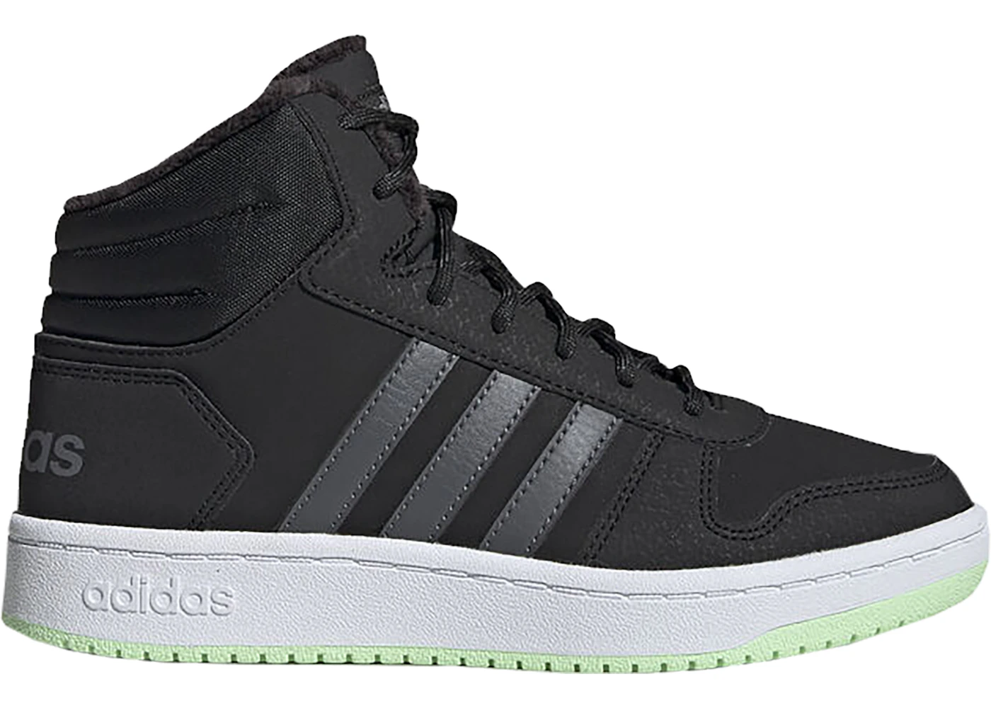adidas Hoops Mid 2.0 Black Grey GS Kids EE6704 US