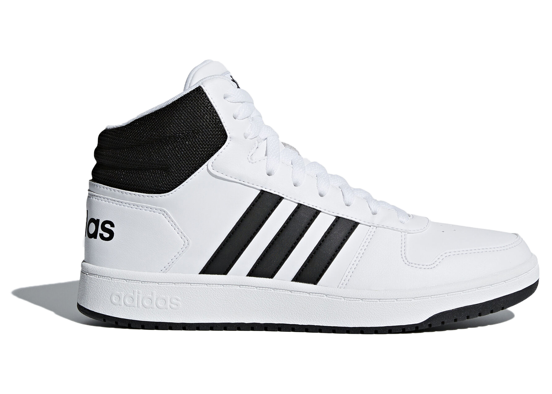 adidas Hoops 2.0 Mid White Black メンズ - BB7208 - JP