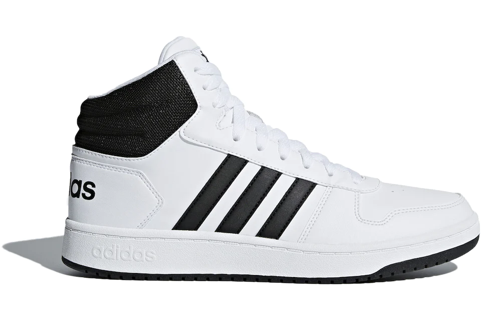 adidas Hoops 2.0 Mid White Black