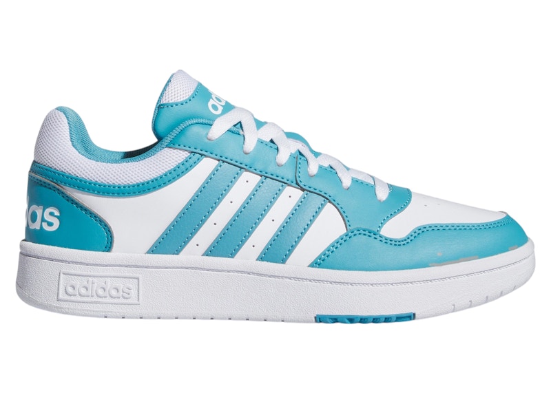 adidas Wmns Hoops 3.0 Low 'White Preloved Blue' | Teal | Women's Size 7 - IH0175