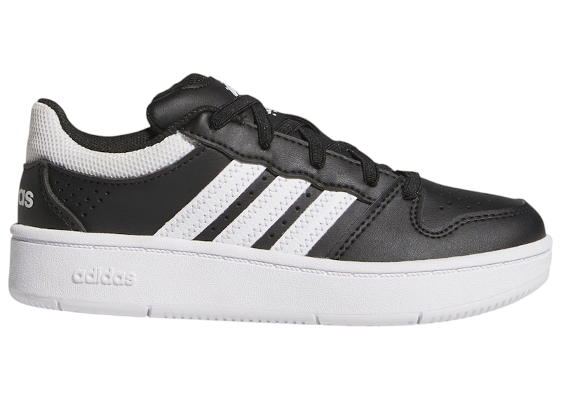 Adidas Hoops Classic Black Sneakers in Core Black/Cloud White