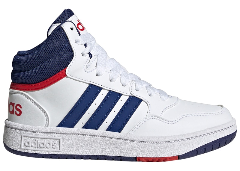 adidas Hoops Cloud White Victory Blue Better Scarlet GS GZ9647 US