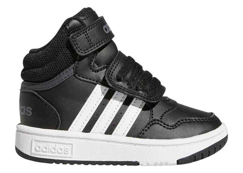 Pre-owned Adidas Originals Hoops Mid Black White Grey Sneakers In Core Black/cloud White/grey Six In Multi