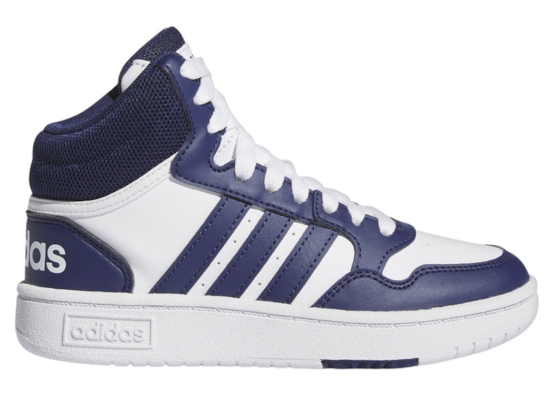 Pre-owned Adidas Originals Hoops Mid Sneakers In Cloud White/dark Blue
