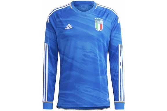 adidas Italy 2023 Home Long Sleeve Jersey Blue
