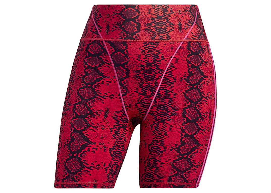 Pre-owned Adidas Originals Adidas Ivy Park Allover Print Short Tights (plus Size) Red/black