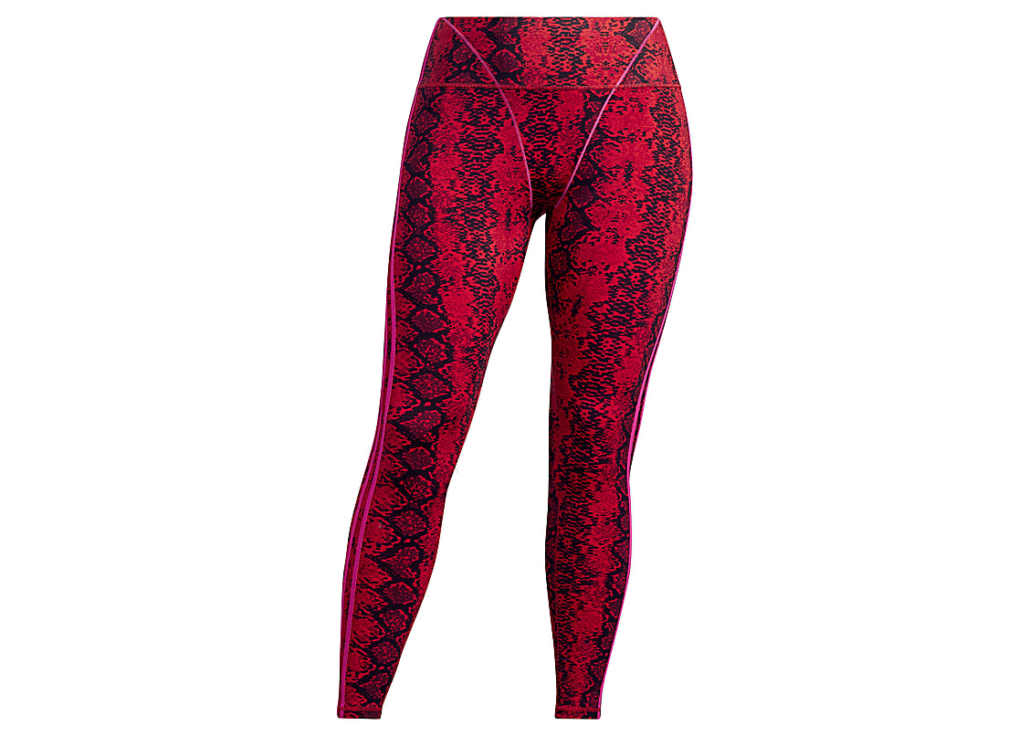 adidas Ivy Park Allover Print Tights (Plus Size) Red/Black - SS22 - US