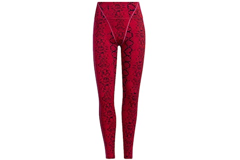 adidas Ivy Park Allover Print Tights Red/Black SS22 US