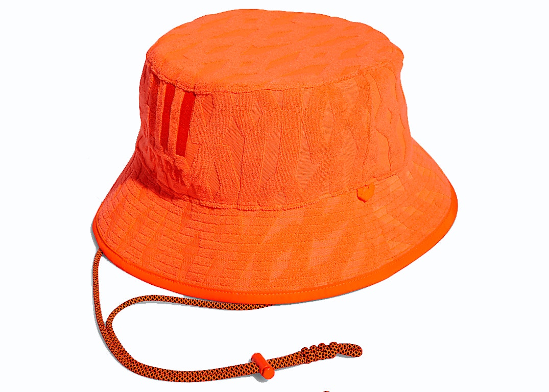 Pre-owned Adidas Originals Adidas Ivy Park Bucket Hat Solar Orange