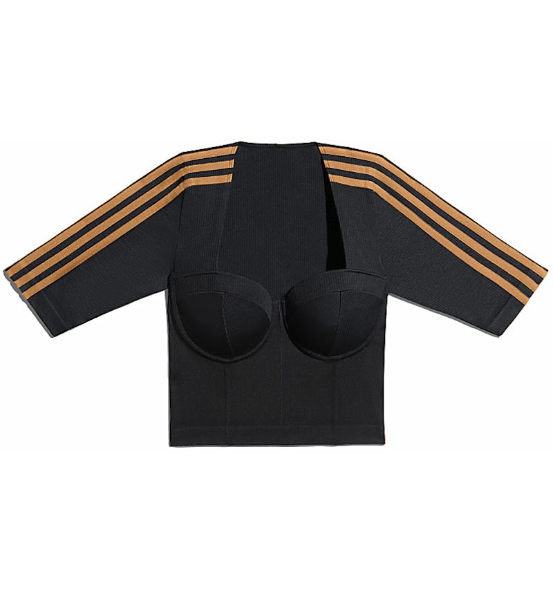adidas Ivy Park Circular Knit Crop Top Black FW20 US