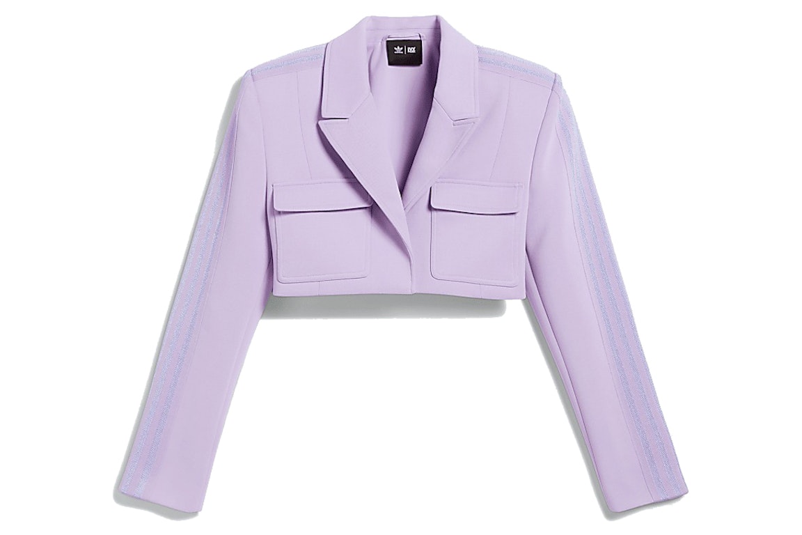 Pre-owned Adidas Originals Adidas Ivy Park Cropped Suit Jacket (plus Size) Purple Glow