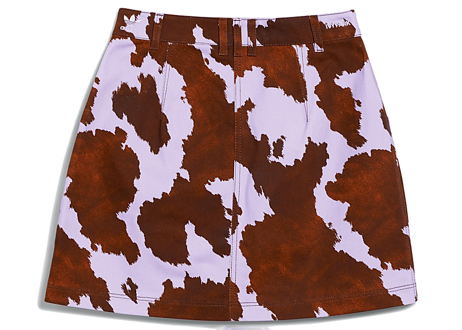 adidas Ivy Park Denim Cow-Print Skirt (Plus Size) AOP Cow Hide
