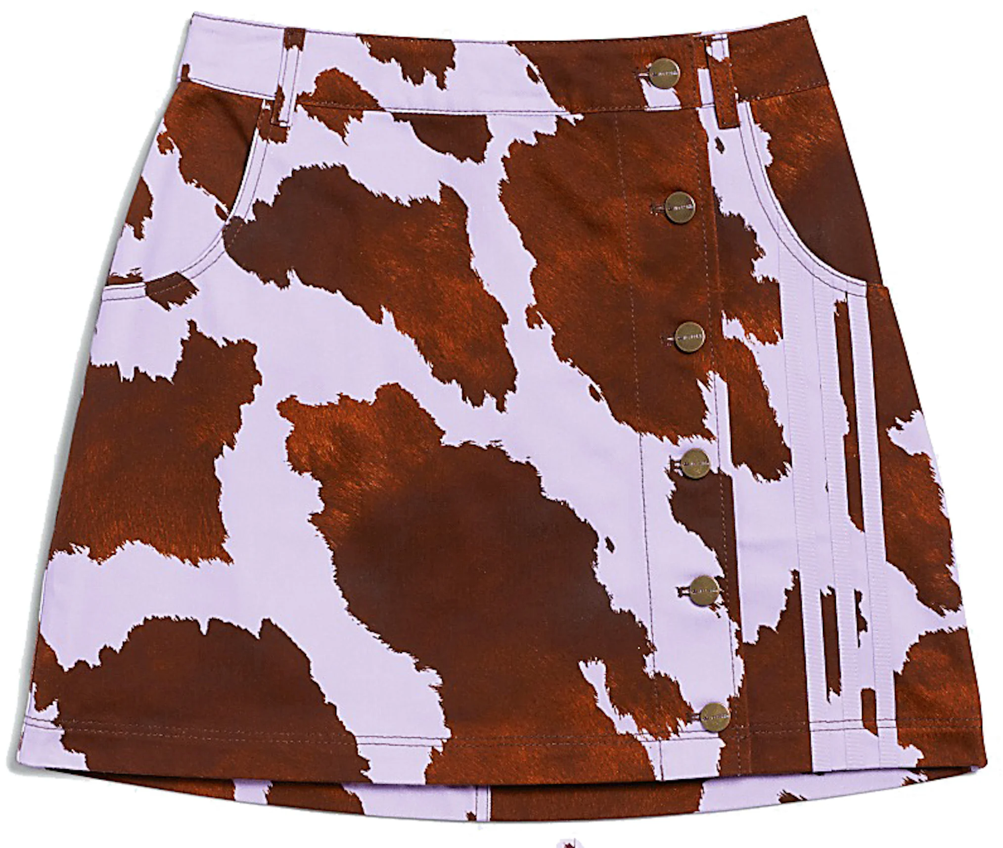 adidas Ivy Park Denim Cow-Print Skirt (Plus Size) AOP Cow Hide/Purple Glow  - SS21 - US