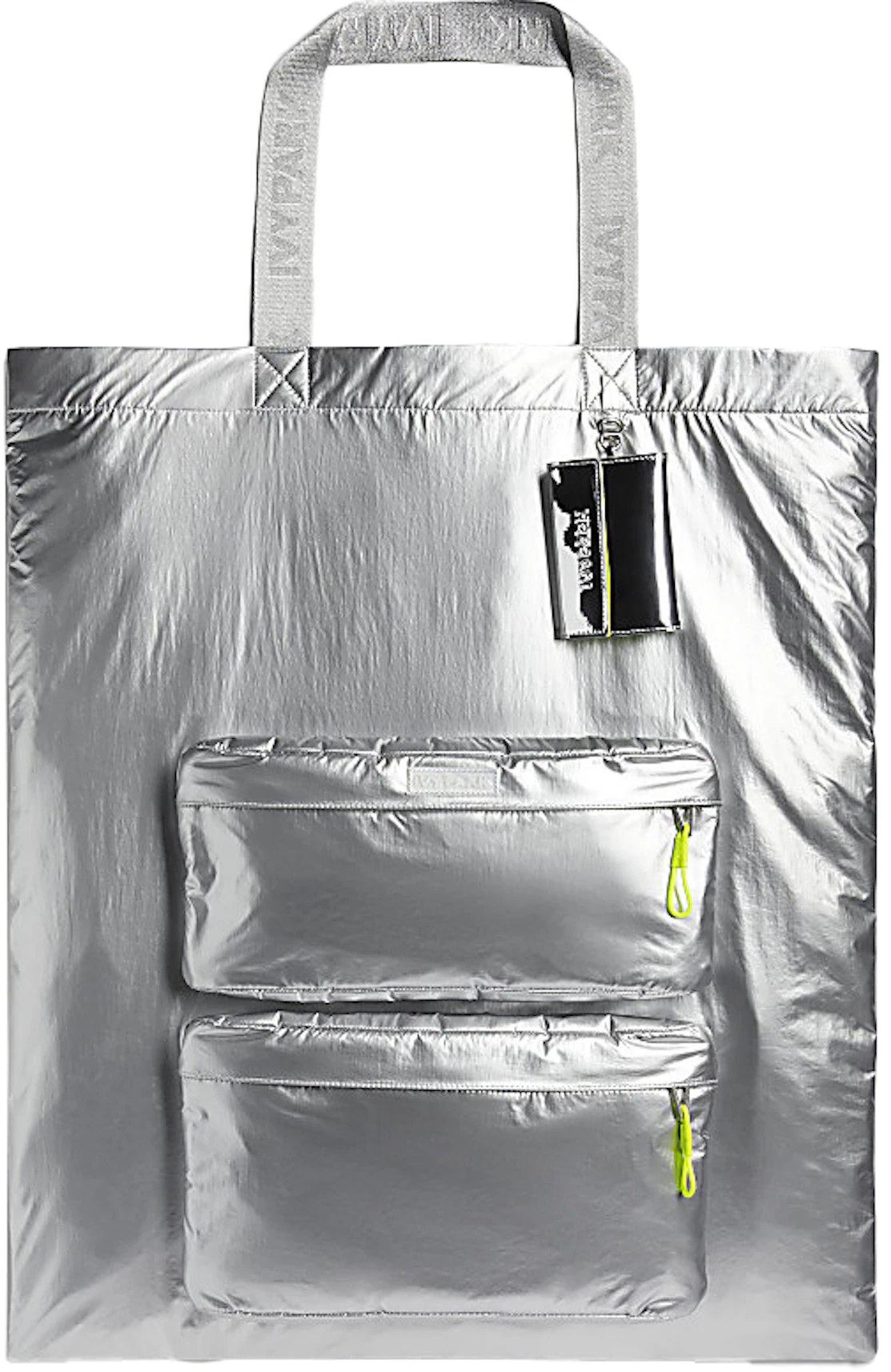 billetera Queja Disfraz adidas Ivy Park Dipped Tote Bag Silver Metallic/Solar Yellow - SS22 - ES