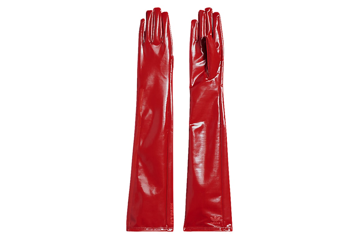 Pre-owned Adidas Originals Adidas Ivy Park Faux Latex Gloves Red