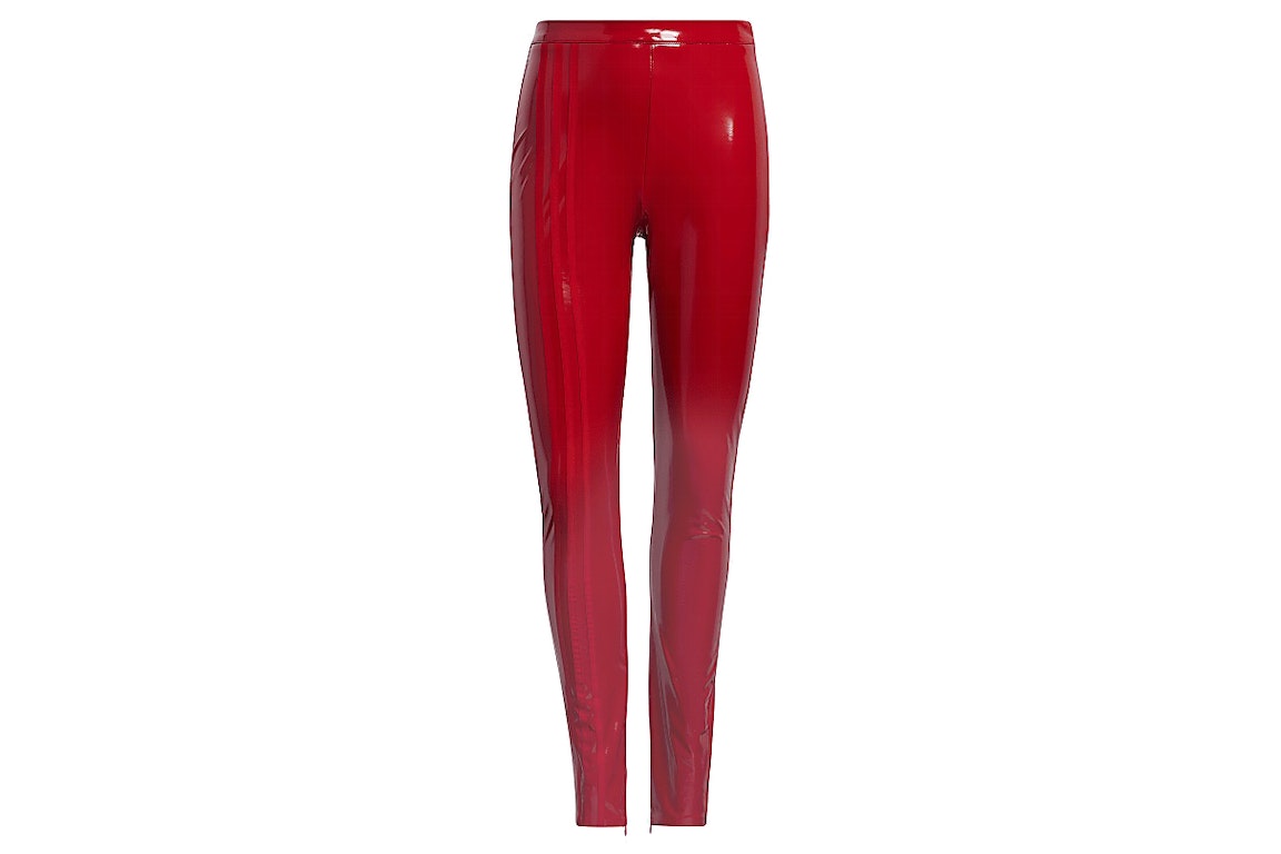 Pre-owned Adidas Originals Adidas Ivy Park Faux Latex Straight-leg Pants Red