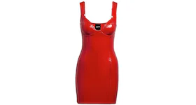 adidas Ivy Park Faux Latex Tank Dress Red