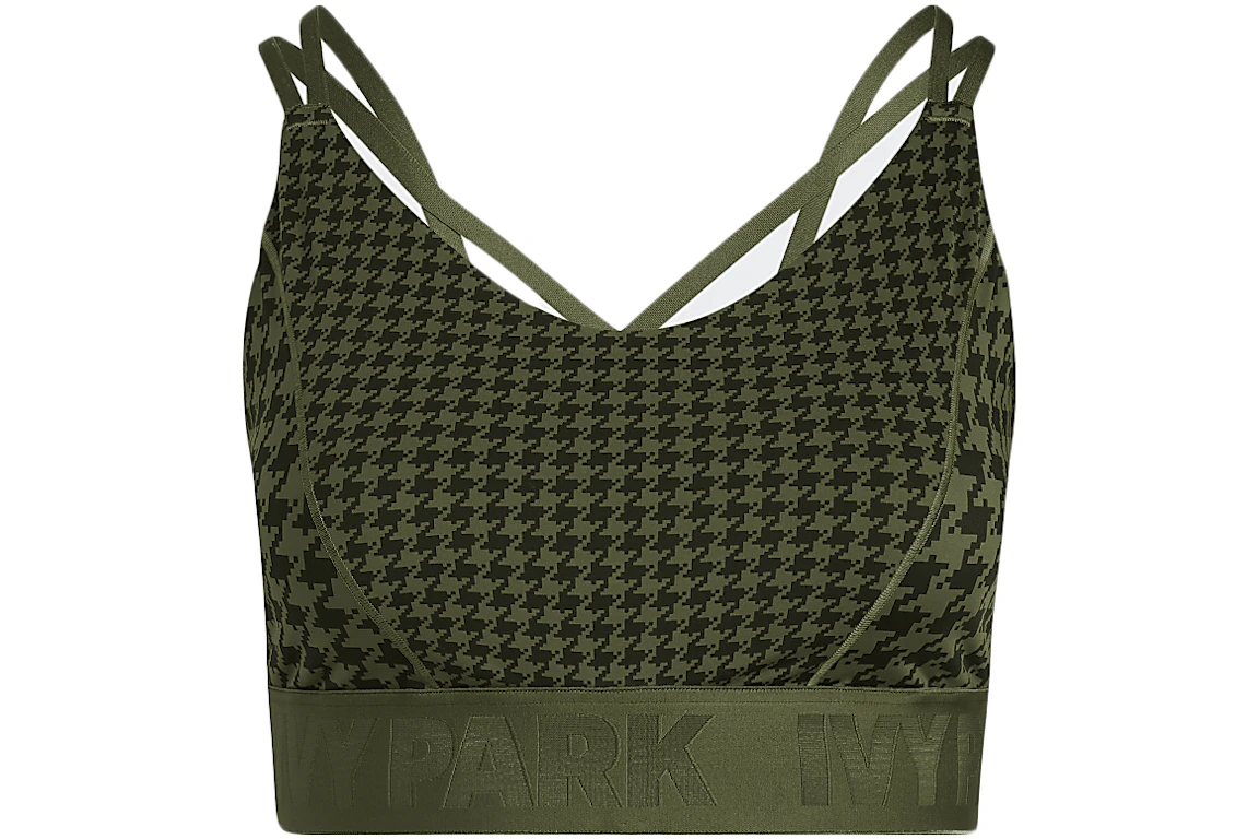 adidas Ivy Park Halls of Ivy Strappy Low Support Bra (Plus Size) Wild Pine/Black