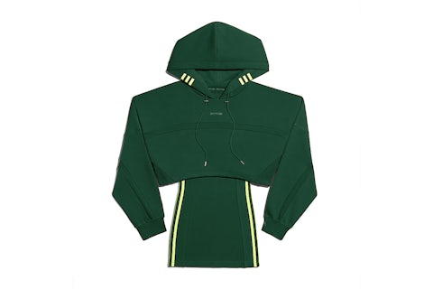 Hoodie Adidas X Ivy Park Green Adidas Ivy Park Hooded Cutout