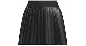 adidas Ivy Park Leather Pleated Mini Skirt (Asia Sizing) Black
