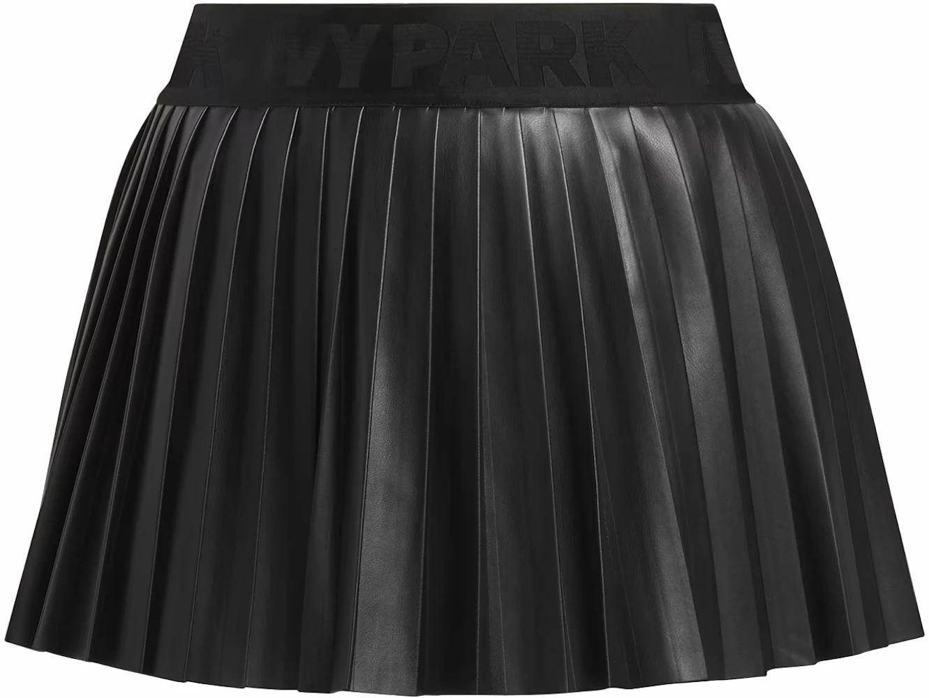 adidas Ivy Park Leather Pleated Mini Skirt (Plus Size) Black - FW23 - US