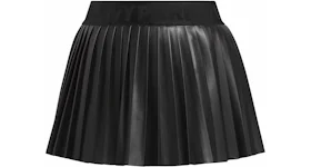 adidas Ivy Park Leather Pleated Mini Skirt (Plus Size) Black