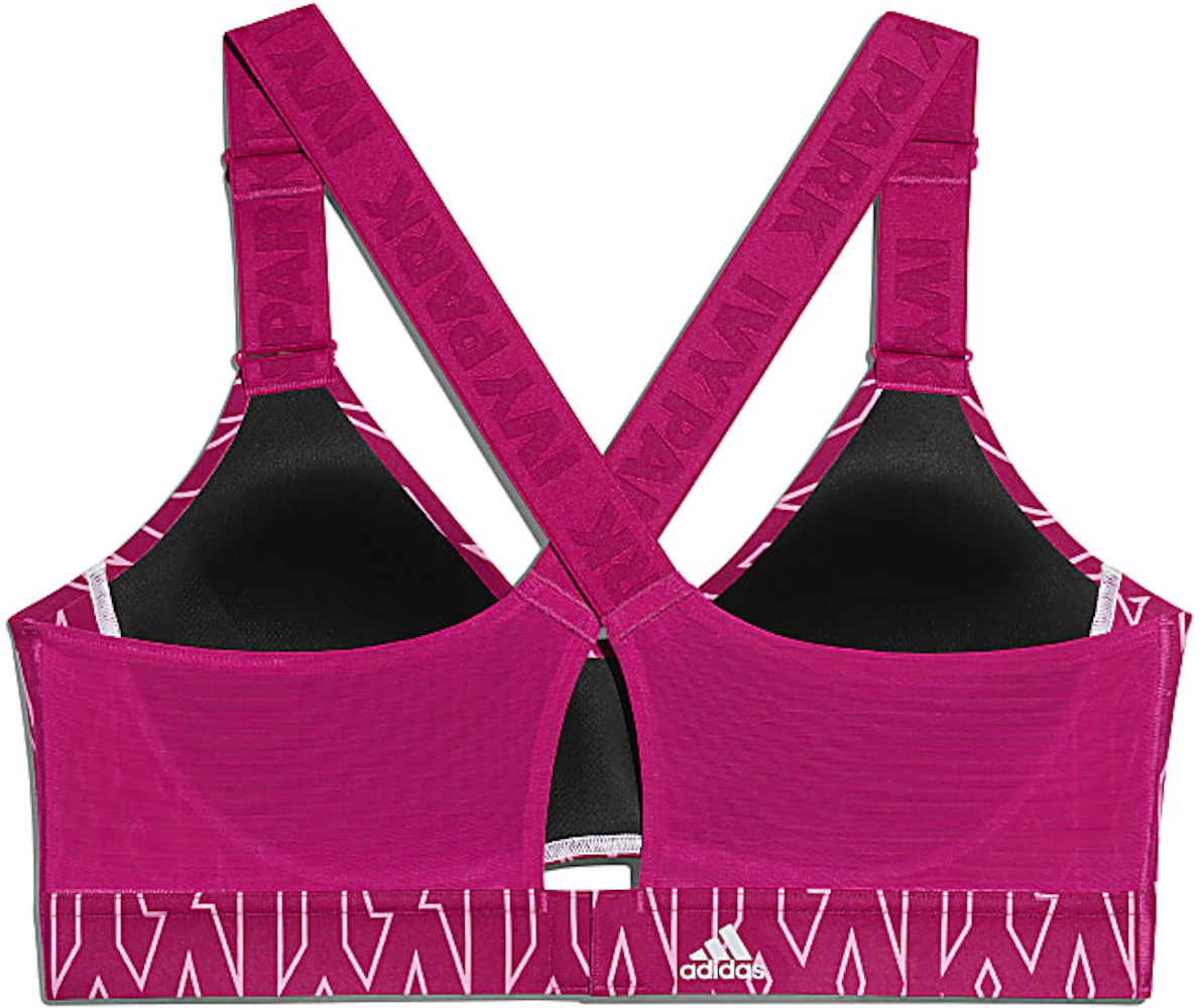 adidas Ivy Park Medium-Support Monogram Cutout Bra Bold Pink - SS21 - US