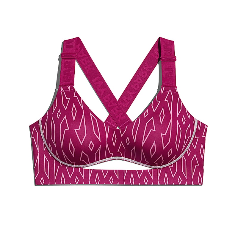 adidas Ivy Park Medium Support Monogram Cutout Bra Bold Pink