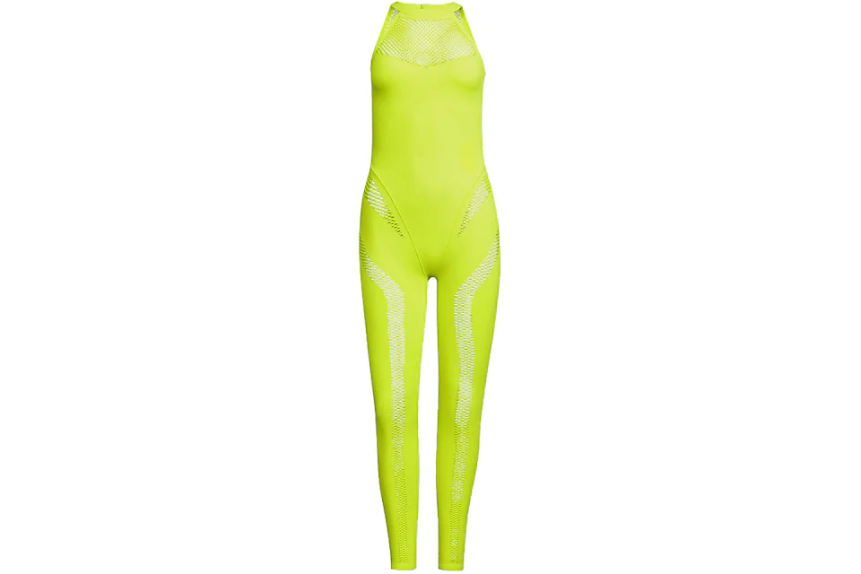 adidas Ivy Park Mesh Knit Catsuit Catsuit Solar Yellow - SS22 - US