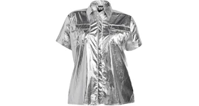 adidas Ivy Park Metallic Shirt (Plus Size) Silver Metallic