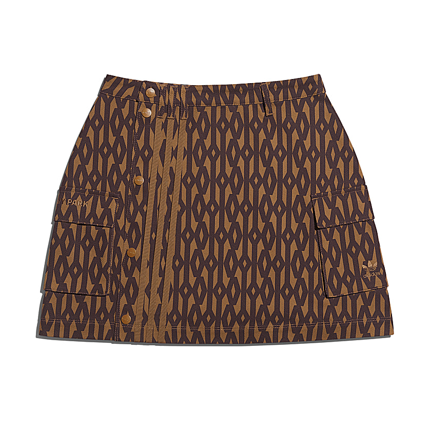 adidas Ivy Park Monogram Skirt Wild Brown/Night Red - SS21 - US