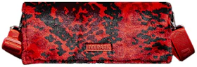 adidas Ivy Park Printed Faux Fur Envelope Clutch Red