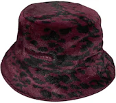 adidas Ivy Park Printed Faux Fur Reversible Bucket Hat Cherry Wood