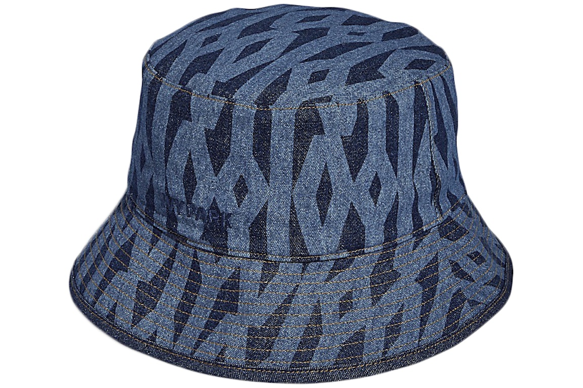 Pre-owned Adidas Originals Adidas Ivy Park Reversible Monogram Bucket Hat Dark Blue