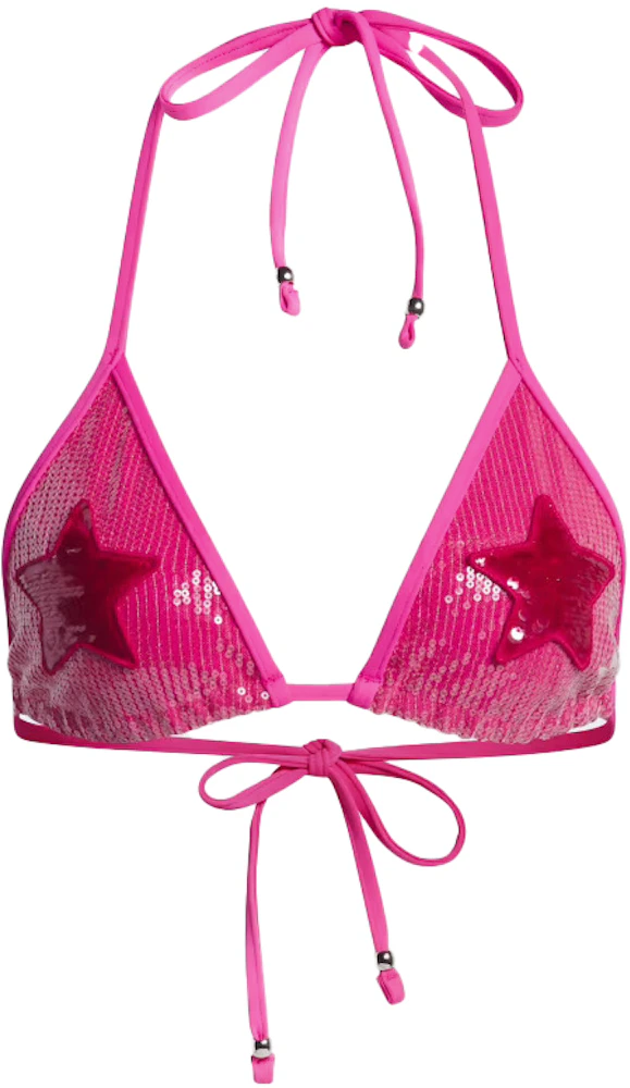 adidas Ivy Park Sequin Triangle Bikini Top Shock Pink - SS23 - US