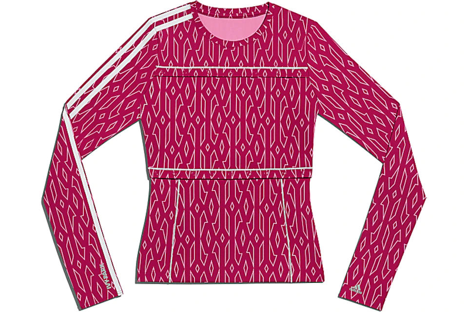 adidas Ivy Park Snap Monogram Top Bold Pink