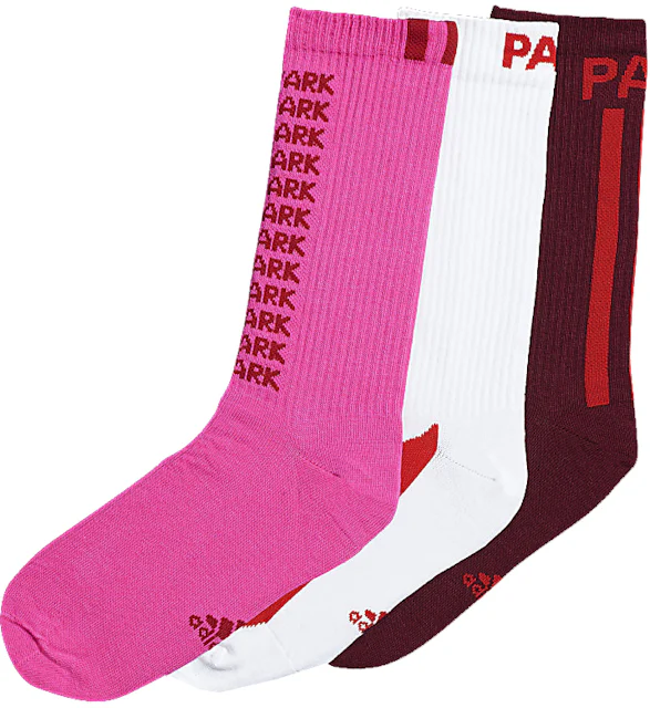 adidas Ivy Park Sock Pack (3 Pairs) Shock Pink/Core White/Shock Pink - SS22  - US