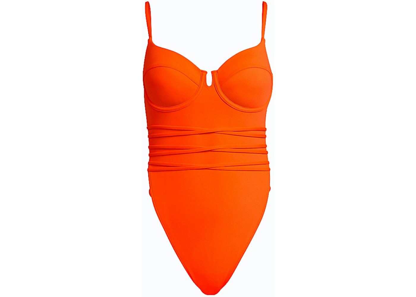 adidas Ivy Park Spaghetti Strap One Piece Swimsuit Solar Orange - SS21