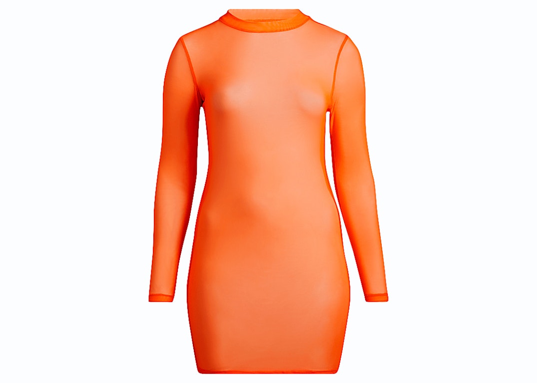 Pre-owned Adidas Originals Adidas Ivy Park Swim Cover-up Dress (plus Size) Solar Orange