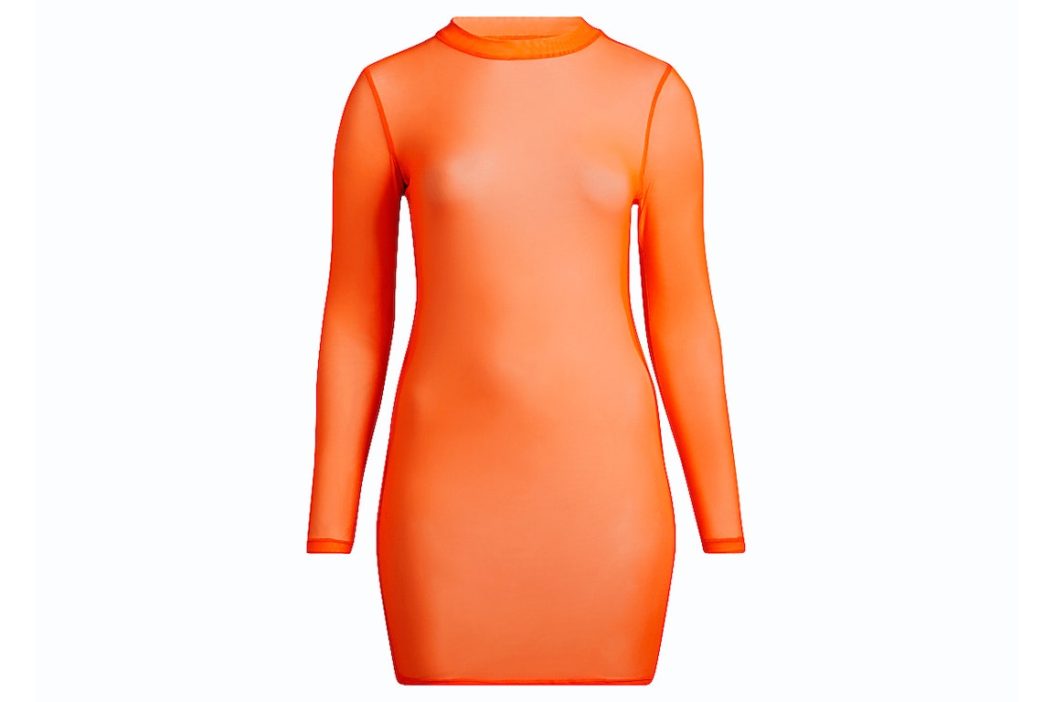 Pre-owned Adidas Originals Adidas Ivy Park Swim Cover-up Dress (plus Size) Solar Orange