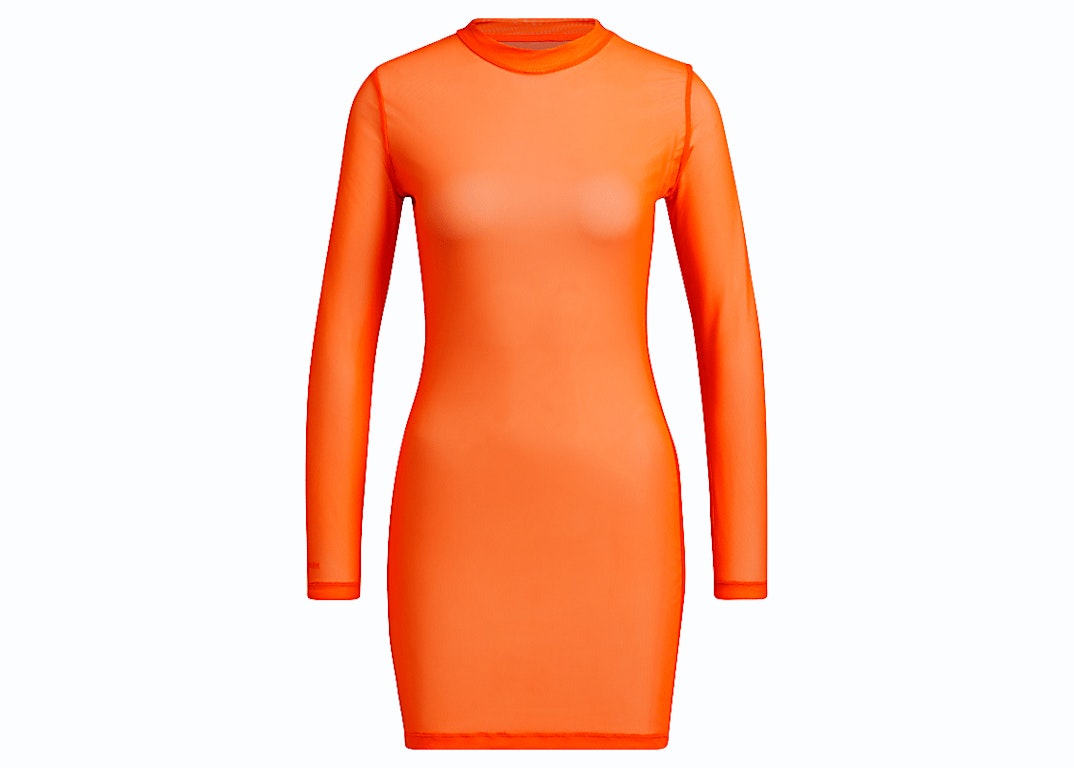 Pre-owned Adidas Originals Adidas Ivy Park Swim Cover-up Dress Solar Orange