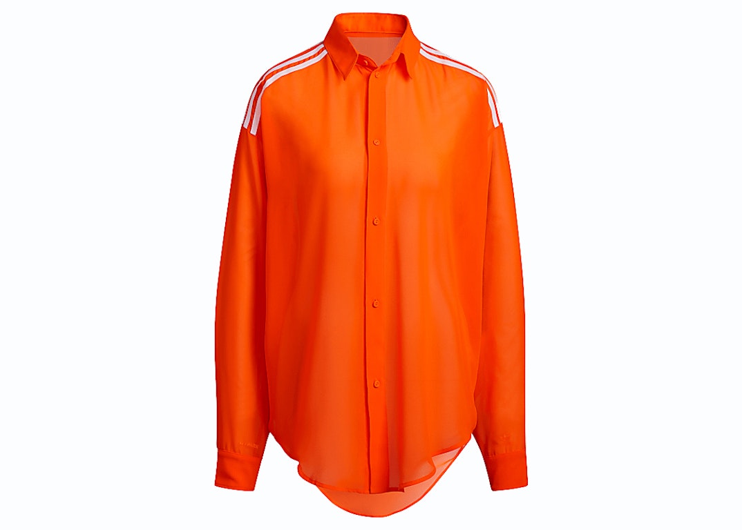 Pre-owned Adidas Originals Adidas Ivy Park Swim Cover-up Shirt Solar Orange
