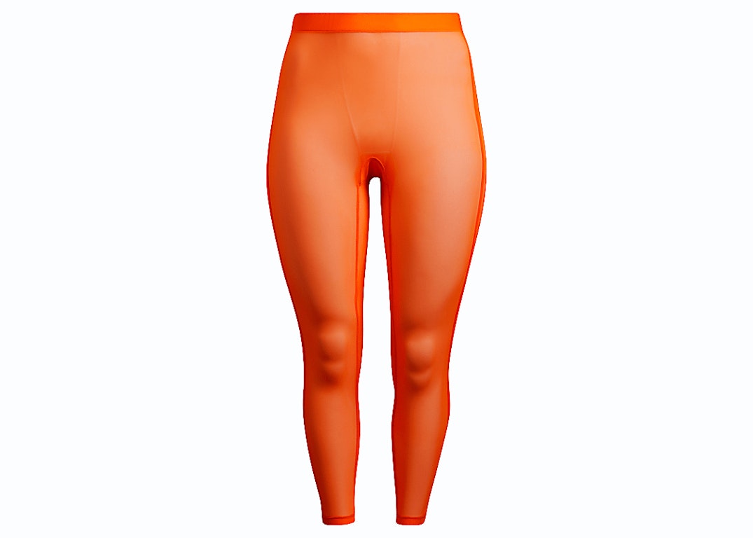 Pre-owned Adidas Originals Adidas Ivy Park Swim Leggings (plus Size) Solar Orange